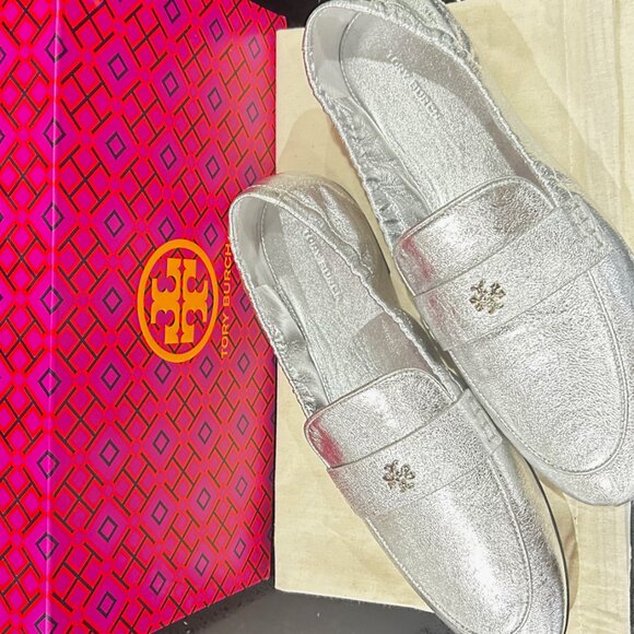 Tory Burch Ballet Loafer metallic leather size 9 - Picture 2 of 7